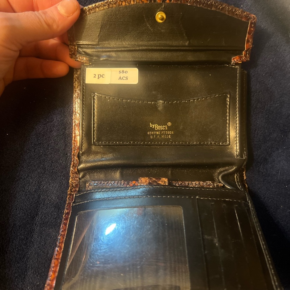 Vintage Bosca Original Python Clutch - image 1